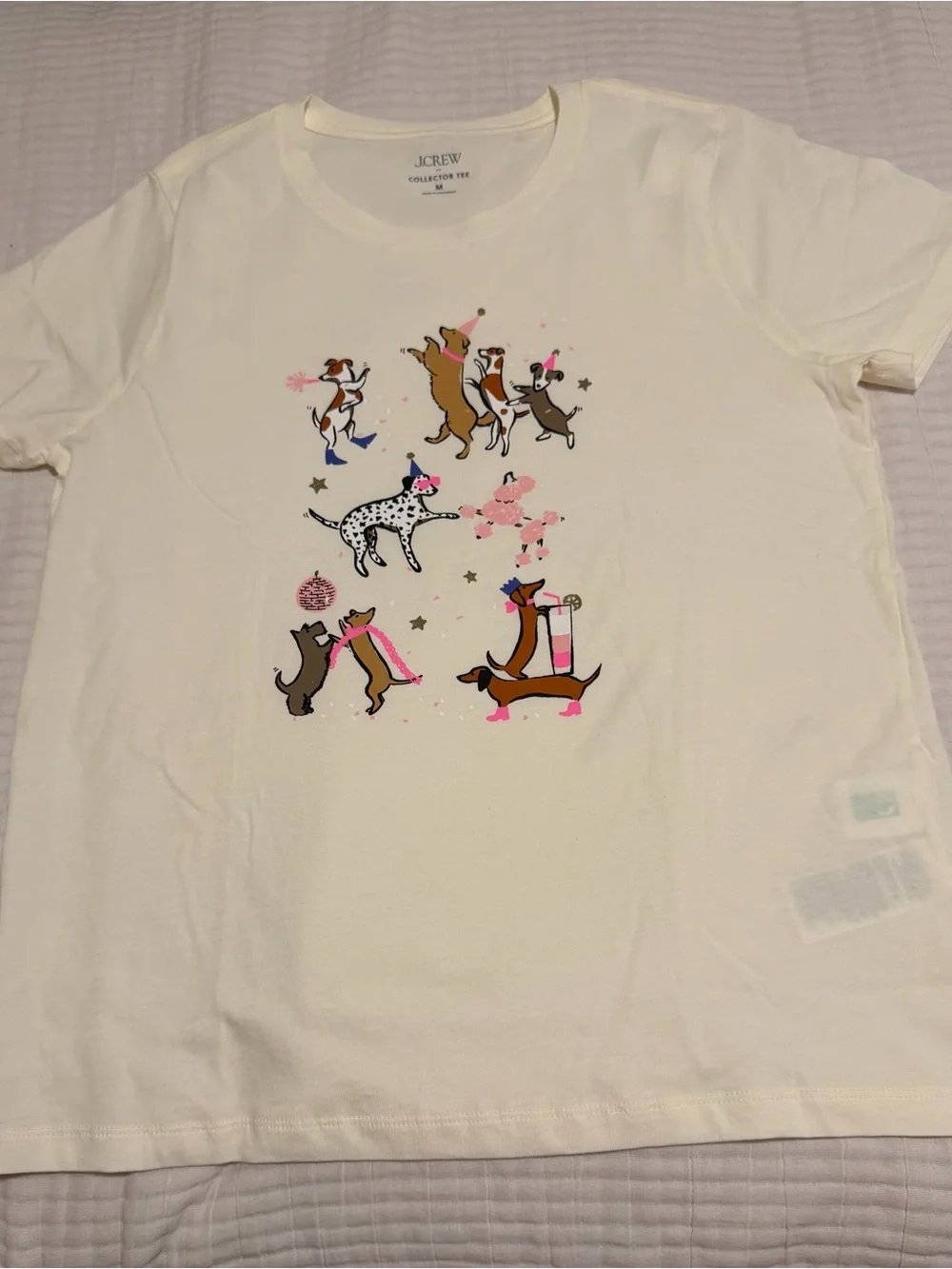J. Crew Party Dogs Print Size M 💯% Cotton